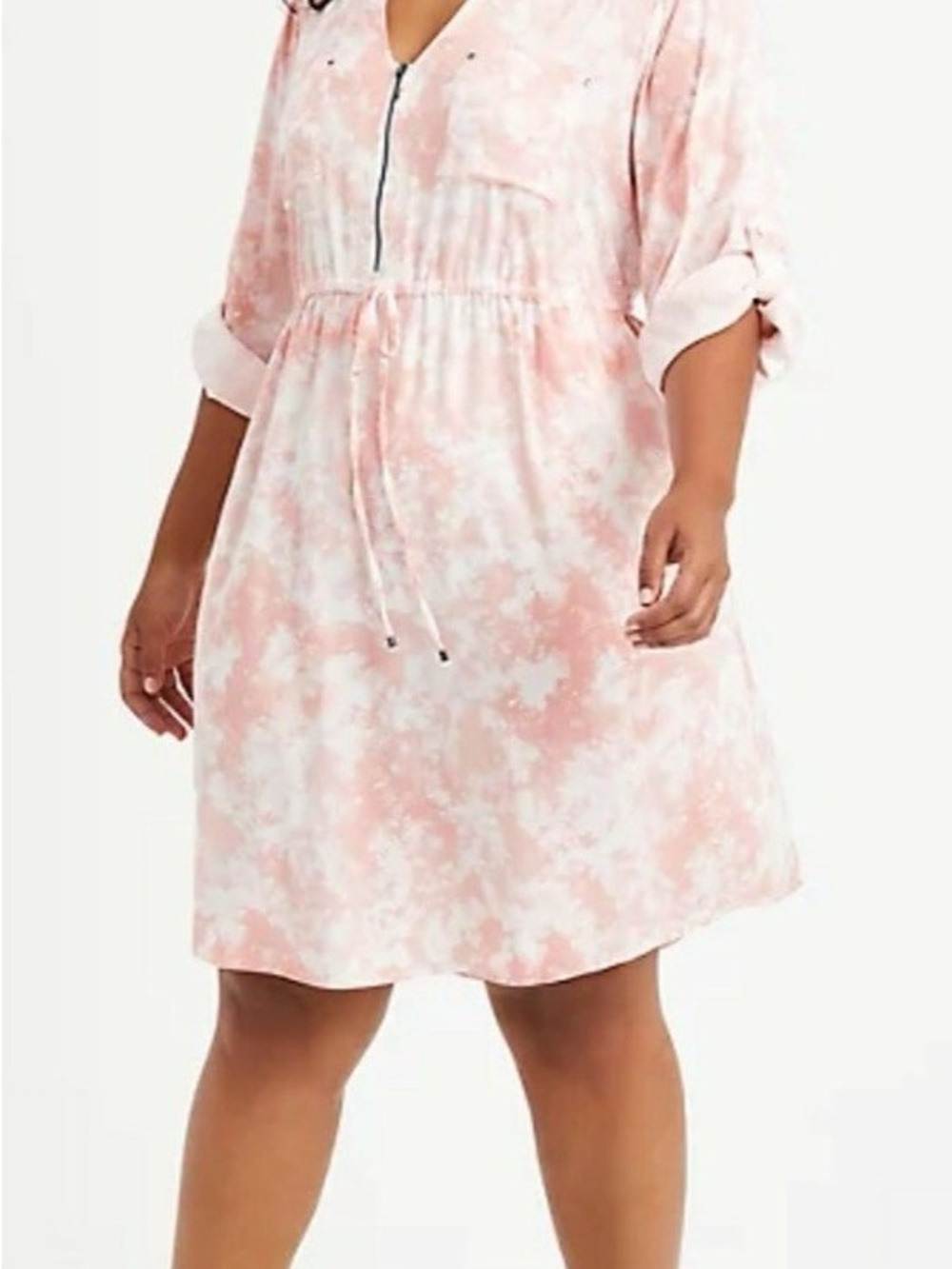 Torrid Mini Challis Zip-Front Shirt Dress NWOT